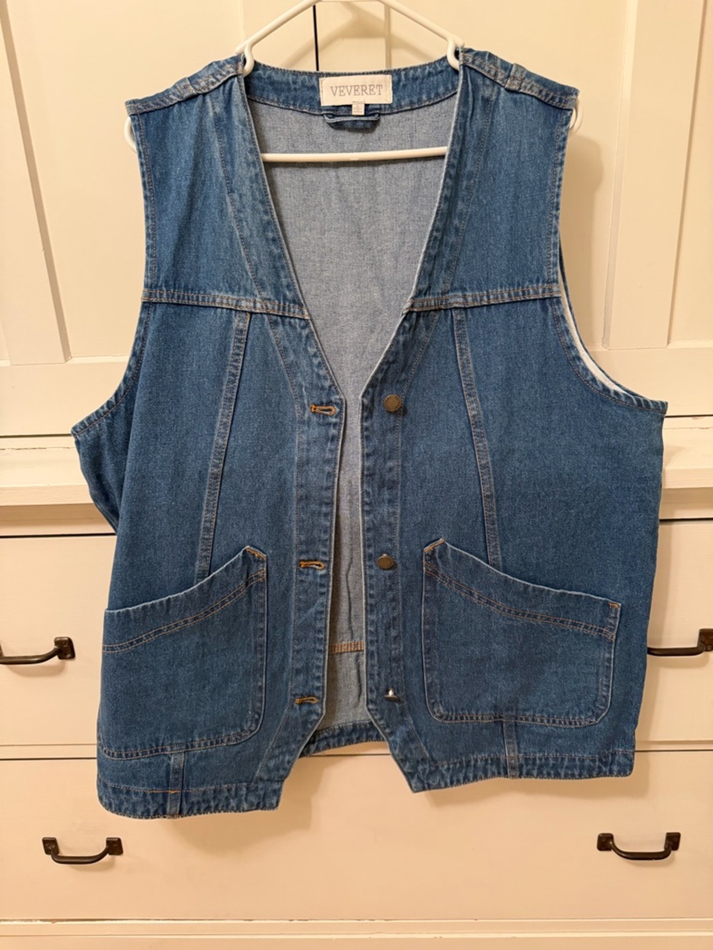Veveret Women's Denim Vest - Blue